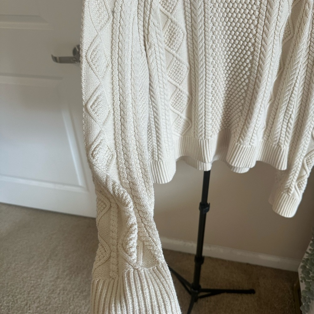 J. Crew Cream Cable Knit Sweater - Picture 4 of 5